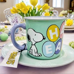 NWT Peanuts Easter Mug featuring Snoopy and Woodstock